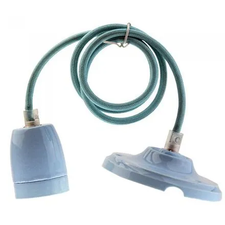 Pendul tavan portelan soclu E27 - albastru V-TAC SKU-3806