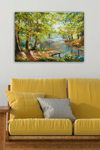 Tablou decorativ, 1193655400-5070, Cadru: 100% LEMN (grosime: 3 cm), Multicolor