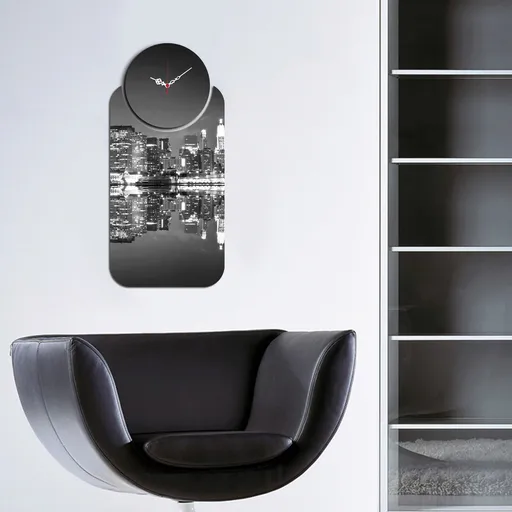 Ceas de perete, YMS-20, Dimensiune: 68 x 32 cm, Multicolor