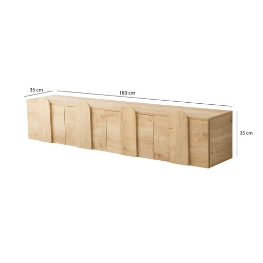 Comoda TV, Hanah Home, New Line -Sapphire Oak, 180x35x35 cm, Stejar