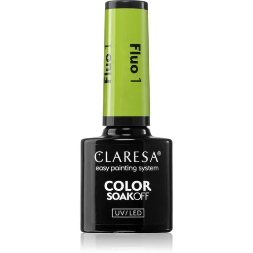 Claresa SoakOff UV/LED Color Fluo lac de unghii sub forma de gel culoare 1 5 g