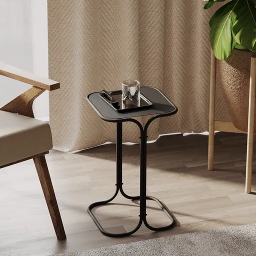 Masuta de cafea, Hanah Home, Shb-001, 30x52x30 cm, Negru