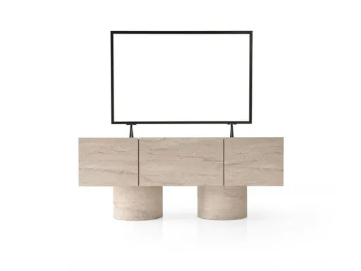 Comoda TV, Hanah Home, H.Tv Sehpası, 150x87x42 cm, Travertin