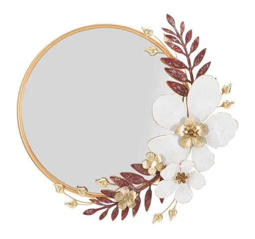 Oglinda decorativa Flot, Mauro Ferretti, 74.9 x 72.4 cm, fier/MDF, multicolor