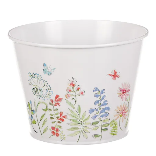 Mască de ghiveci Flori de pajiște, 16 x 12 cm, metal