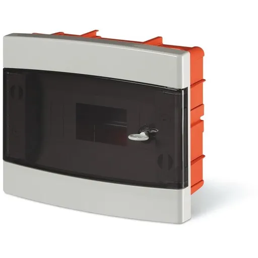 Tablou ST 8M, Scame 675.2008B, montare incastrata 8 module 254x210x75mm ALB IP40