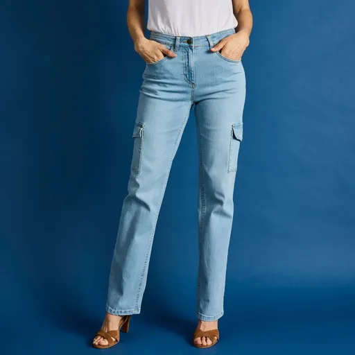 Blugi drepți Cargo stretch