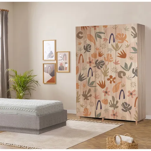 Dulap pentru haine, Hanah Home, Lena 3 -906, 135x192x52 cm, Sonomo