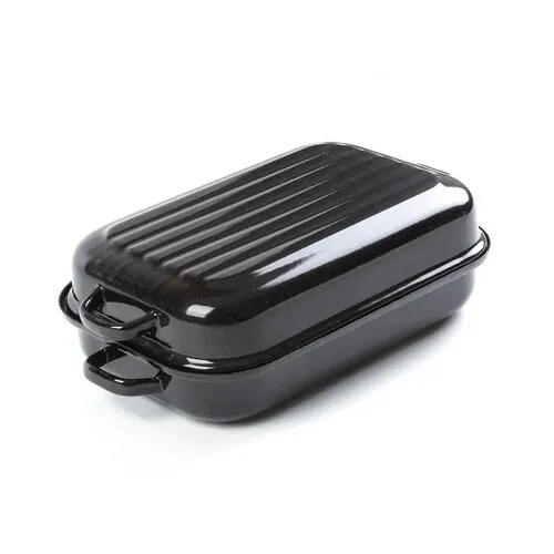 Tavă de copt dublă emailată cu nervuri Belis, 35cm, 35 cm