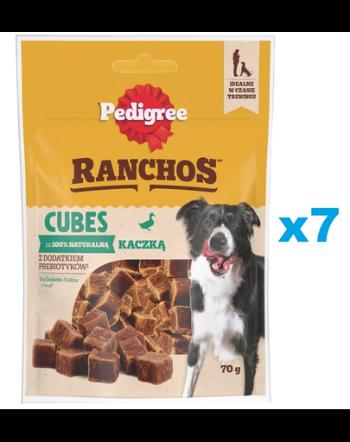 PEDIGREE Ranchos Cubes cu rata 7x70 g recompensa caine