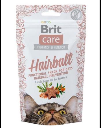 BRIT Care Cat Snack Hairball recompense pentru pisici, previn formarea ghemotoacelor de par 50 g