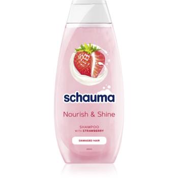 Schwarzkopf Schauma Nourish & Shine șampon fortifiant pentru păr deteriorat cu aroma de capsuni 400 ml