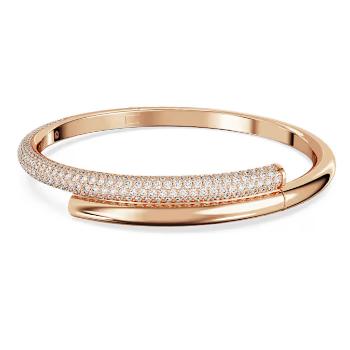 Swarovski Brățară solidă roz-aurie cu cristale Dextera 5700932 16 cm