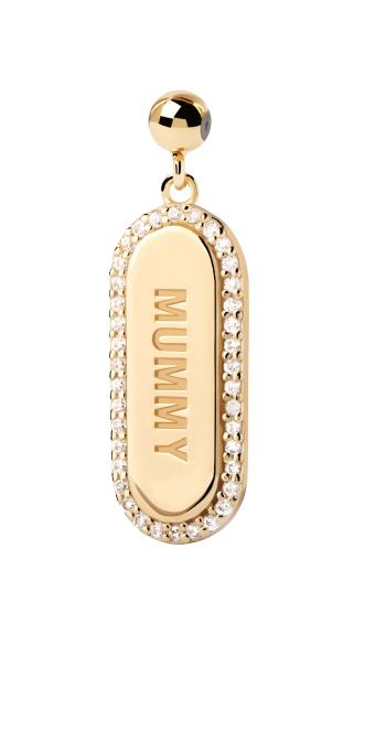 PDPAOLA Pandantiv placat cu aur cu pietre de zircon MUMMY Charms CH01-106-U