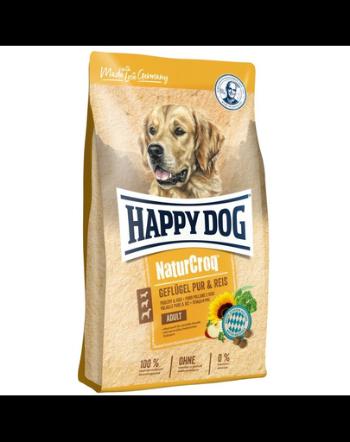 HAPPY DOG NaturCroq Hrana uscata caini, cu orez si pasare 11kg