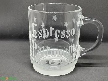 "Espresso Patronum" üveg bögre