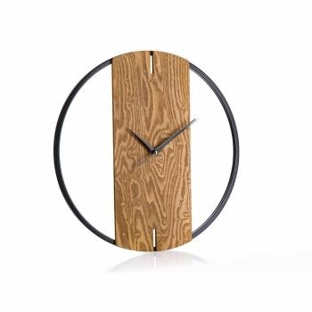 Ceas de perete Wood deco, diametru 40 cm