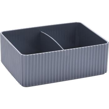 Organizator cosmetice Stripe gri, 16 x 12 cm