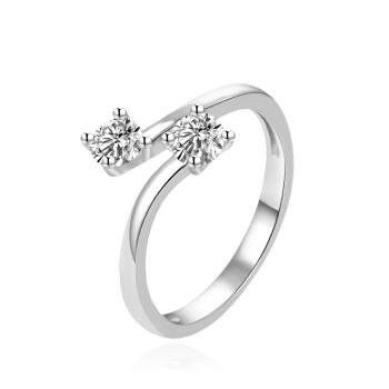Agato Inel deschis din argint cu zircon AGT-R12W42-52 62 mm