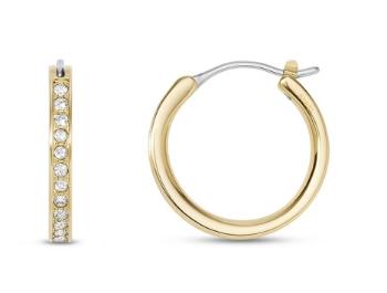 Fossil Cercei atemporali placați cu aur cercuri cu zircon JOF00806710