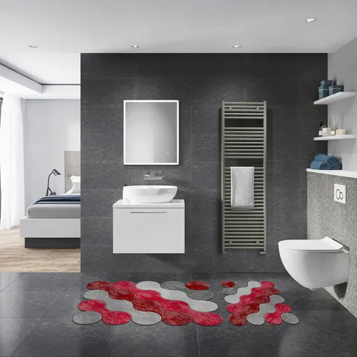 Set covorase de baie, L'essentiel Maison, 21011715Kz, Rosu