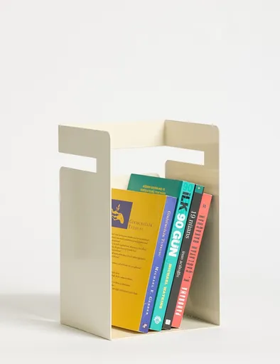 Suport de carte, Hanah Home, Cube, 18x19x15.5 cm, Crem