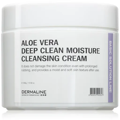 Dermaline Basic Solution Line Aloe Vera Deep Clean Moisture Cleansing Cream Cremã curățare în profunzime cu aloe vera pentru piele sensibila 300 ml