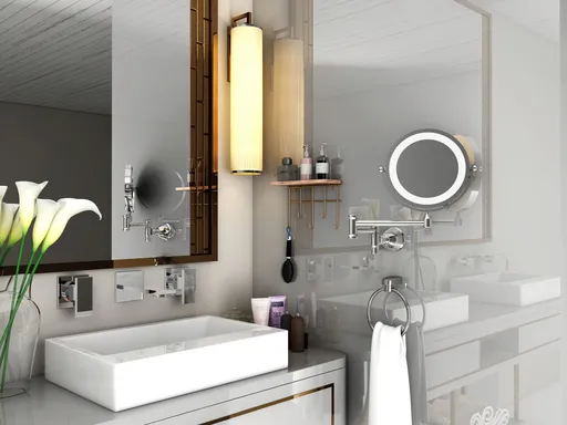 Raft de perete, Hanah Home, Dekoratif Duvar Rafı ve Askılık, 20x10x27 cm, Auriu/Maro