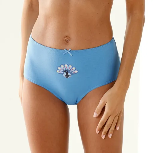 Set de 4 chiloți lungi cu imprimeu de păun