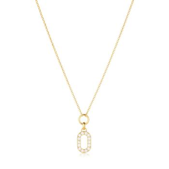 Sif Jakobs Colier de lux placat cu aur cu zirconii cubice Capizzi SJ-N42230-CZ-YG