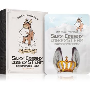 Elizavecca Milky Piggy Silky Creamy Donkey Steam Mask set de măști textile nutritie si hidratare 10x25 ml