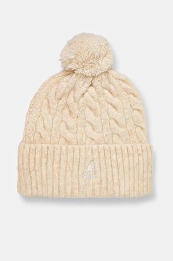 Čiapka Kangol POMPOM béžová farba, z tenkej pleteniny, K4460SM.CH120