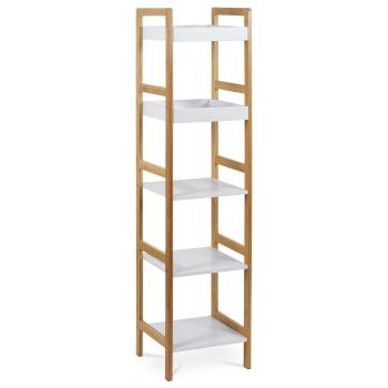 Raft din bambus 5 rafturi, 128 cm