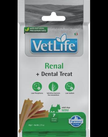 FARMINA Vet Life Dental Treat Renal Mini 60 g gustare dentara caini cu probleme renale, de rase mici