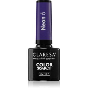 Claresa SoakOff UV/LED Color Neon lac de unghii sub forma de gel culoare 6 5 g