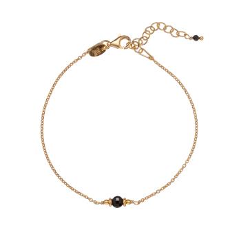 Alisia Colier minimalist placat cu aur cu spinel negru AL4897-Oro-Spinello