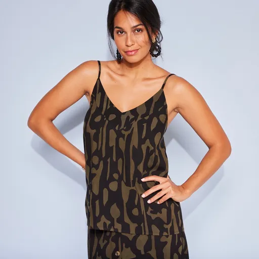 Top cu model grafic, viscoză ecologică