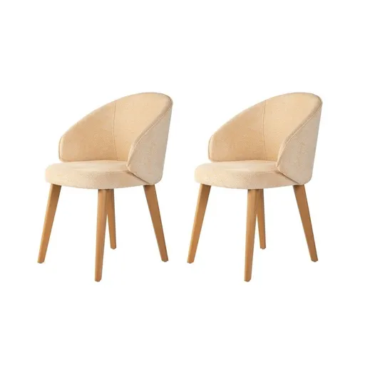 Set de scaune de sufragerie Bentley Beige and DarkOak, 2 buc., bej