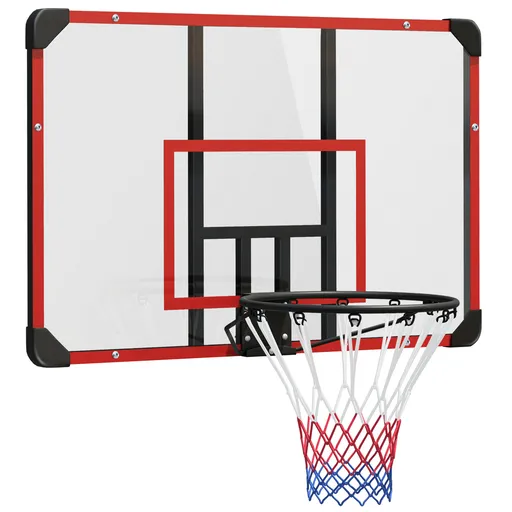 SPORTNOW Coș de baschet pentru montare pe perete, interior/exterior, panou spate robust din PC, plasă din nylon, inel din oțel, 113x61x73 cm | Aosom R