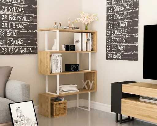 Corp biblioteca, Hanah Home, Adriana, Stejar / Alb