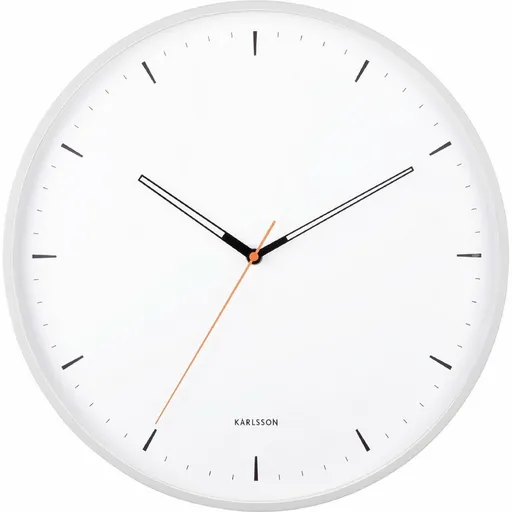 Ceas de perete Karlsson 5940WH de design 40 cm, alb, alb