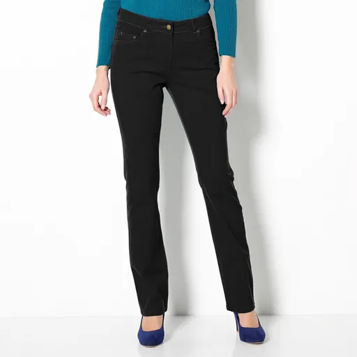 Pantaloni lungi slim de culoare uni