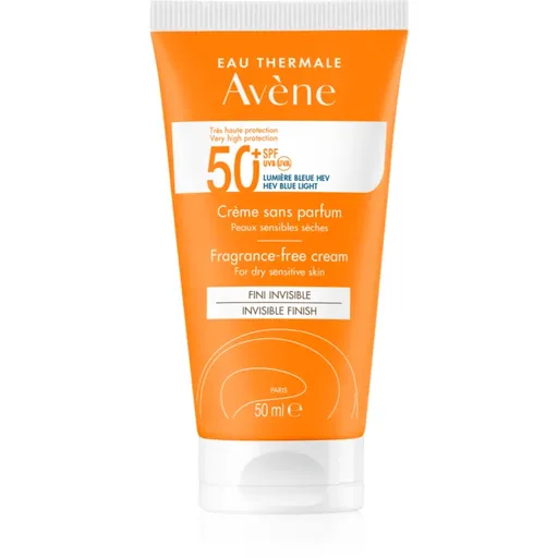 Avène Sun Fragrance-Free Cream cremă pentru plaja fara parfum SPF 50+ 50 ml