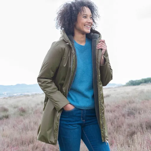 Jachetă impermeabilă cu căptușeală din pluș