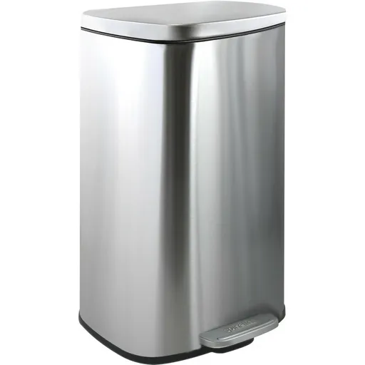 Coș de gunoi cu pedală soft-close Spirella Akira30 l, oțel inoxidabil periat, argintiu, 30 l