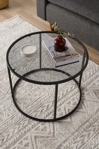 Masuta de cafea, Hanah Home, Startis, 60x43x60 cm, Negru