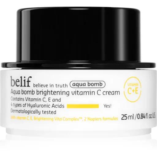 belif Aqua Bomb Brightening Vitamin C Cream crema iluminatoare cu efect de hidratare 25 ml