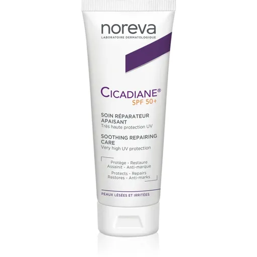 Noreva Cicadiane Soothing Repairing Care cremă pentru plaja corp si fata SPF 50+ 40 ml