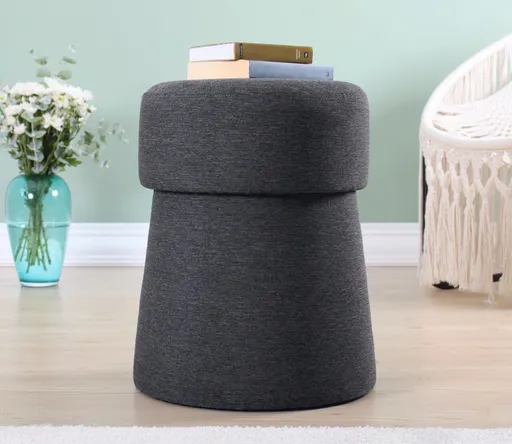 Taburet, Atelier del Sofa, 209FLF1213, Gri inchis