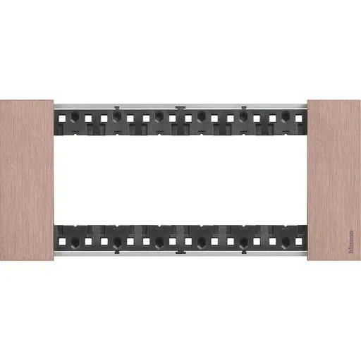 Rama ornament 6 module Bticino Living Now KA4806ZM, cupru
